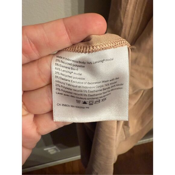 Lululemon Beach Wood Racerback Ease Of It All Side Slit Tank Midi Dress Size 6 - Picture 6 of 6